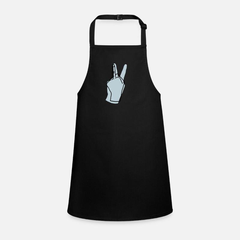 peace gray blue Children's Apron