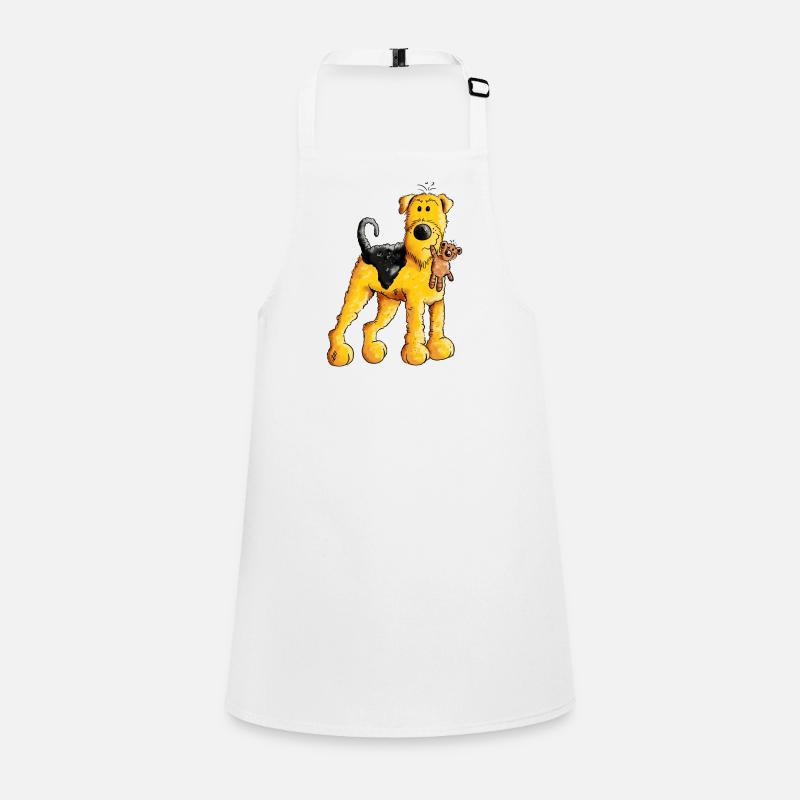 Lustiger Airedale Terrier mir Teddy Schürze für Kinder