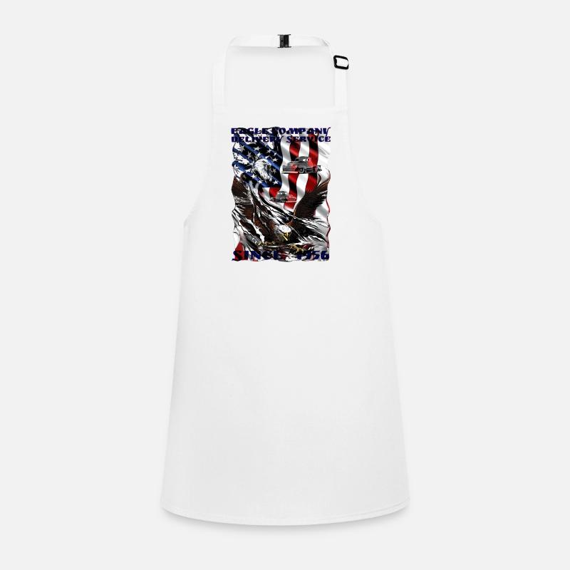 Trucker shirt with eagle on American flag Children's Apron