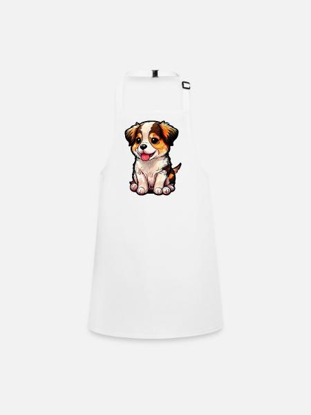 Doggy's charm, sweet snuffle - Children's Apron - white - Front