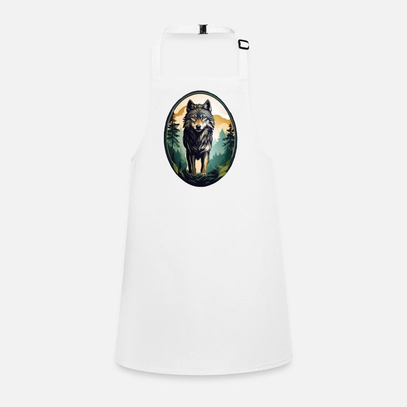 Forest dweller wolf Children's Apron