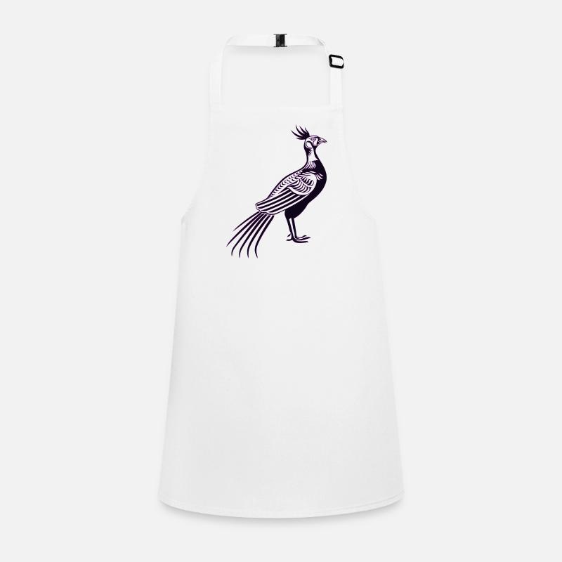 Pheasant Bird bird feather wings sky fly nature art Children's Apron
