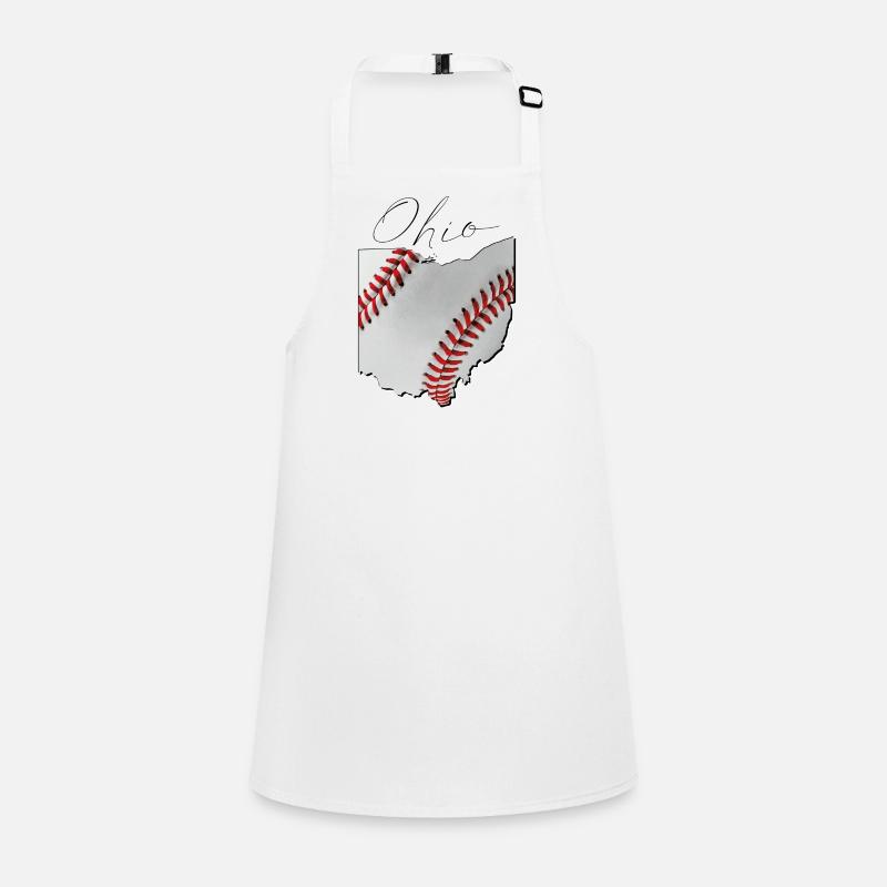 Ohio (USA) | echter Baseball | Landkarte Script Schürze für Kinder