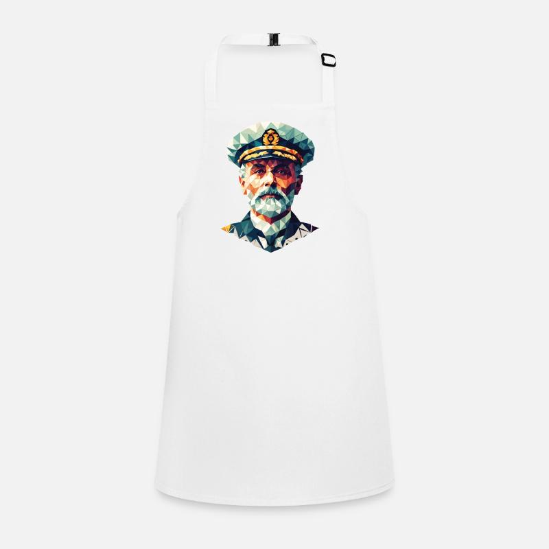 Portrait Capitaine Edward Smith Art Polygone Tablier Enfant