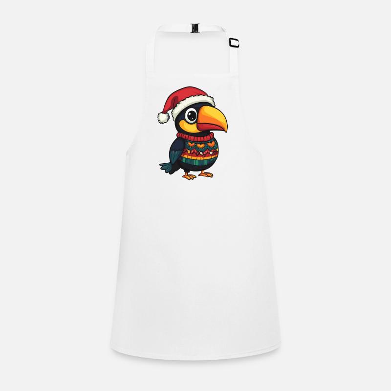 Toucan oiseau bande dessinée de Noël Tablier Enfant