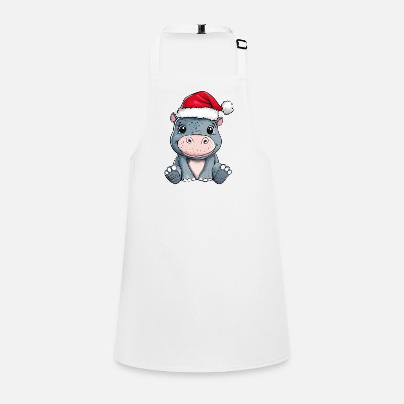 Hippopotame Noël mignon Noël mignon Noël Tablier Enfant