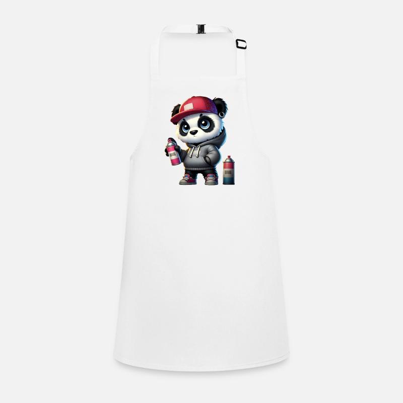 Panda Graffiti Schürze für Kinder