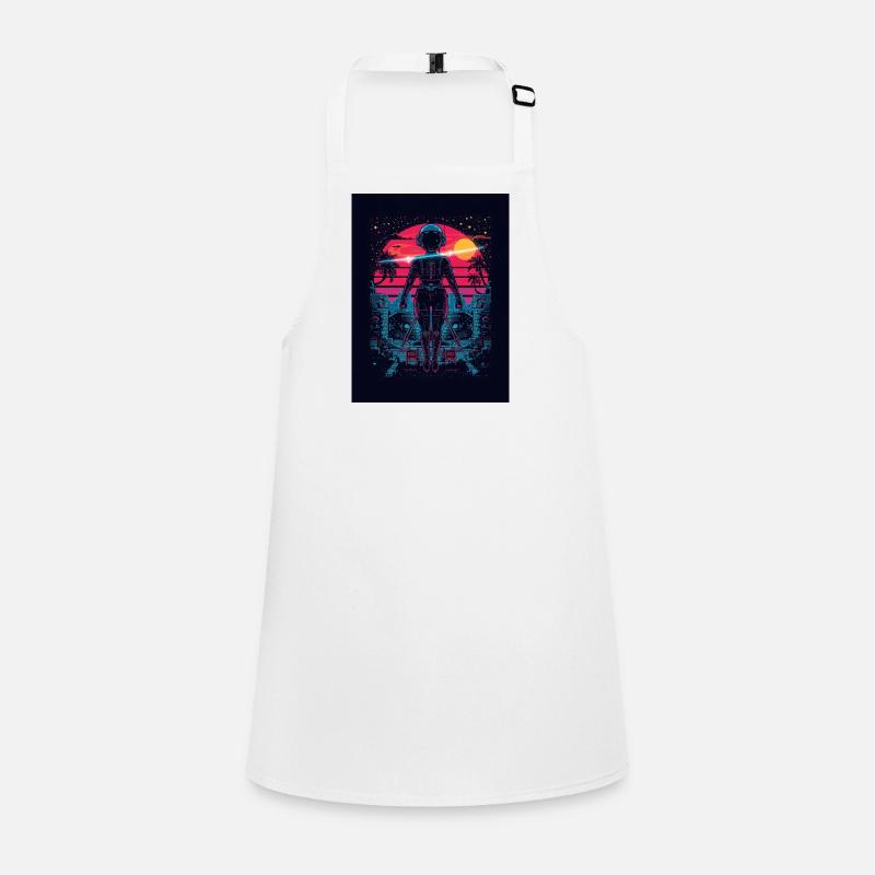 Astronaute Neon Sunset Tablier Enfant