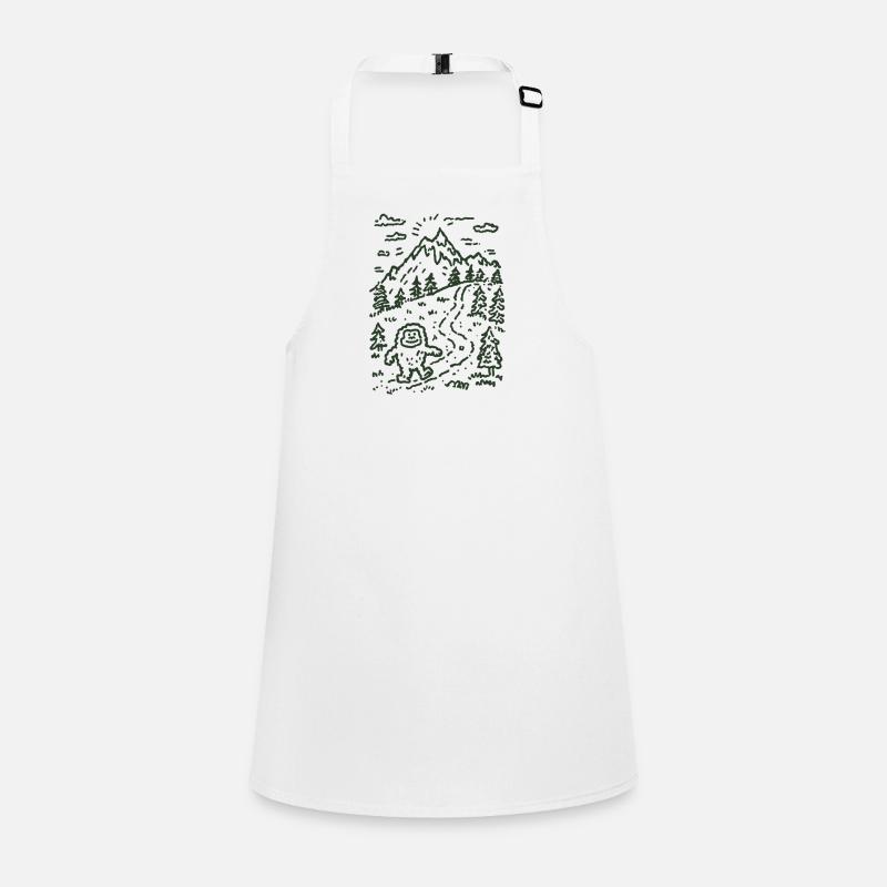 Mountain hiker in forest landscape Children's Apron