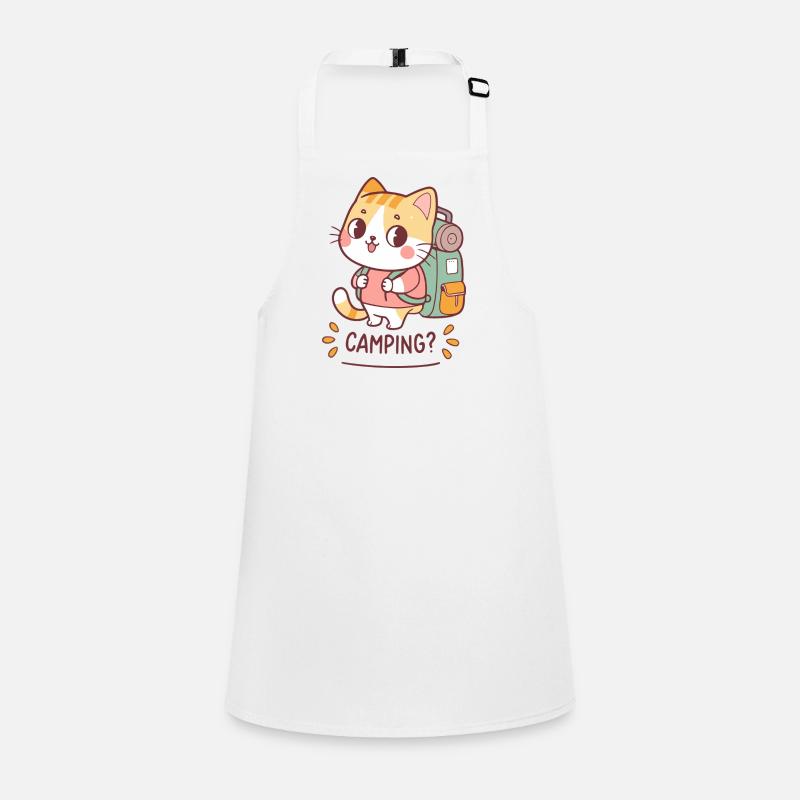 Chat Campeur Kawaii et Backpack Tablier Enfant