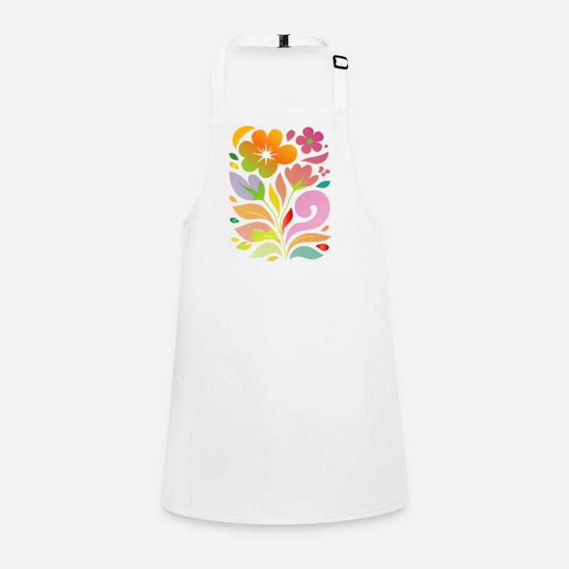 Illustration de fleurs colorées Motif décoratif Tablier Enfant