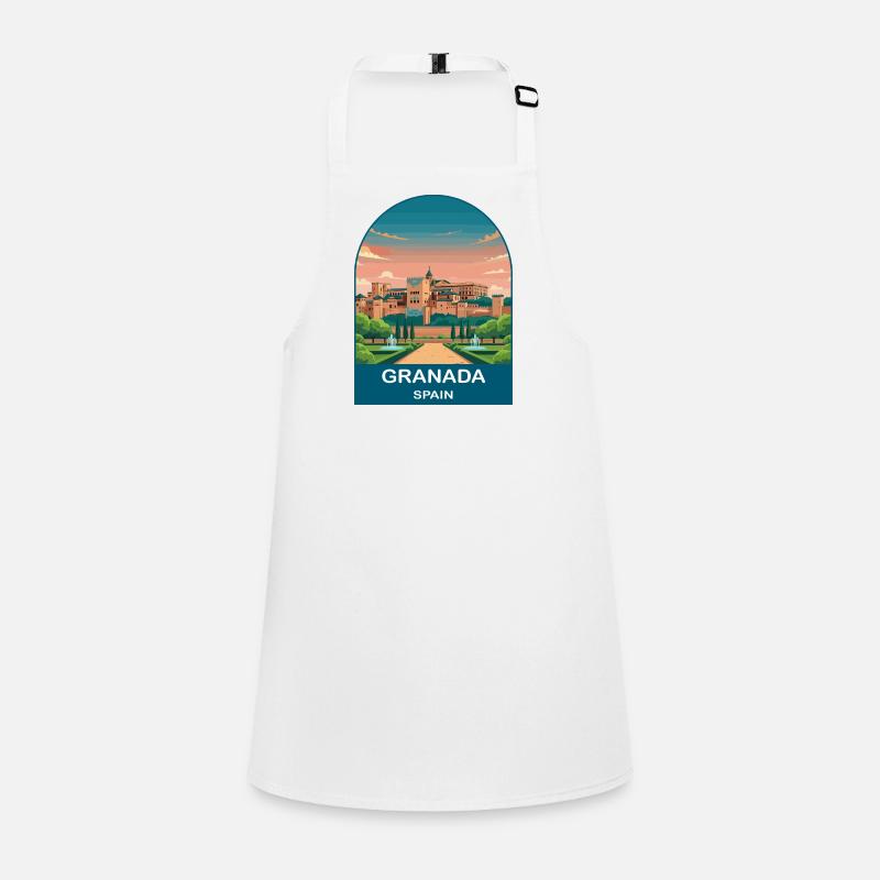 Granada Spanien Vintage-Reiseplakat-Kunst Schürze für Kinder