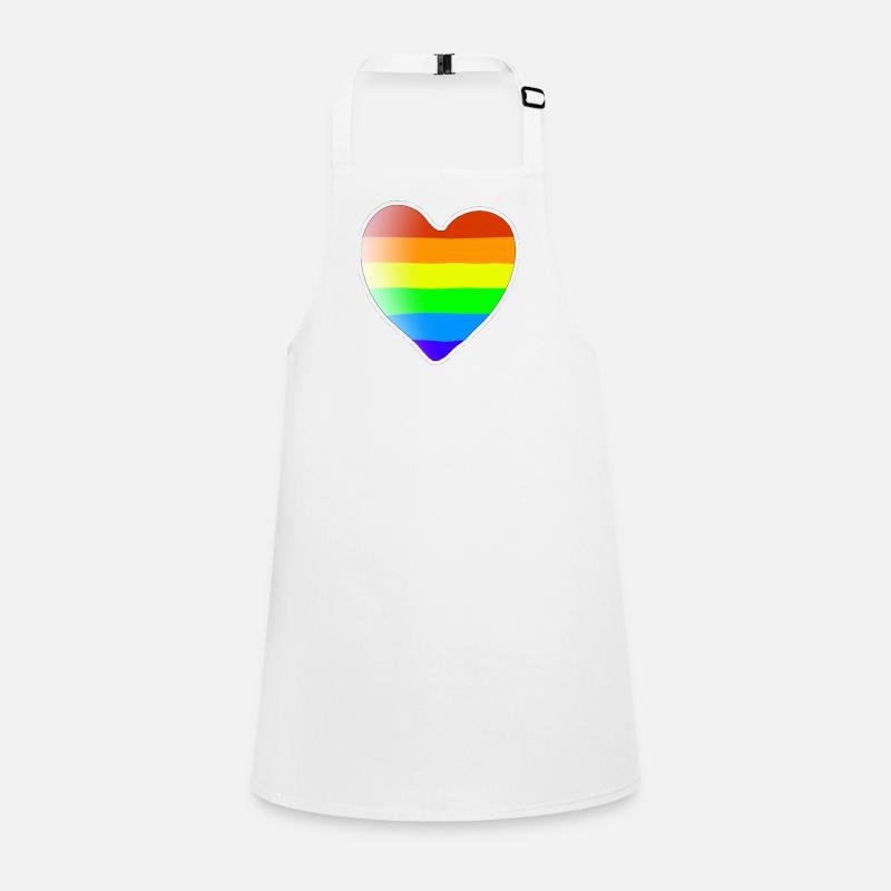 Regenbogen Herz Geschenkidee LGBT LGBTQ LGBTQIA Schürze für Kinder