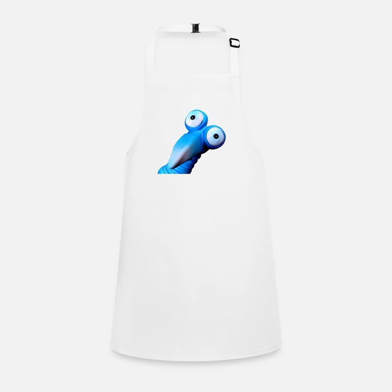 oiseau bleu drôle avec de grands yeux Tablier Enfant