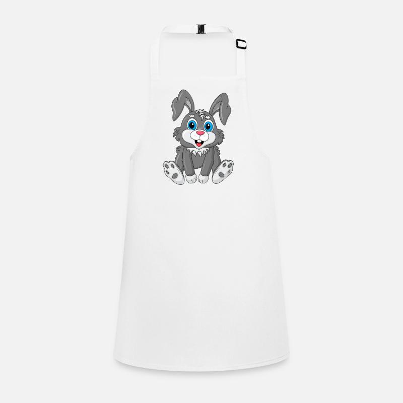 Doux Lapin Yeux Bleus Tablier Enfant
