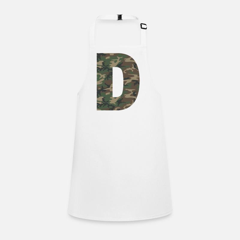 Tough letter D in camouflage pattern! Children's Apron