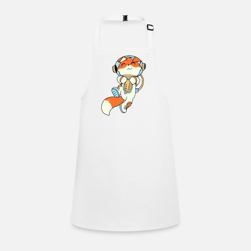 Cute cartoon fox as an astronaut in space Children's Apron