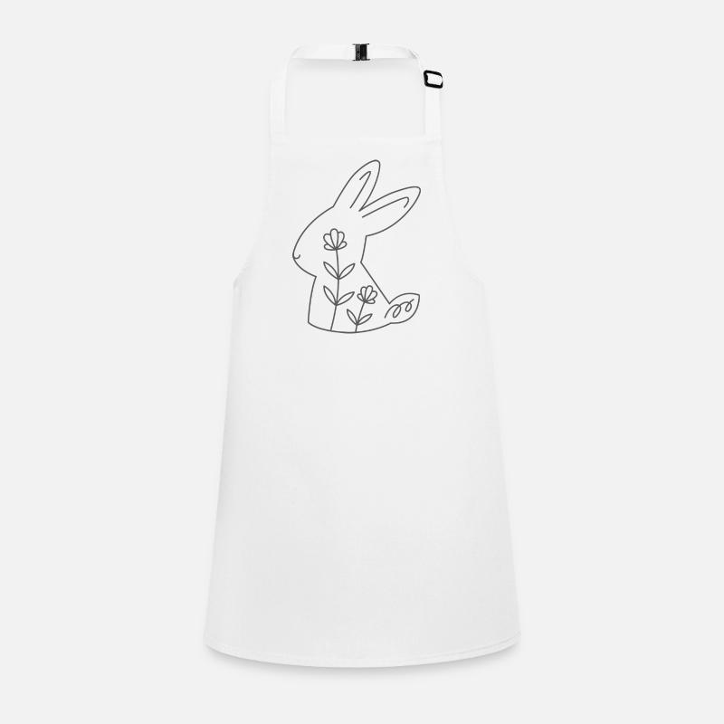 Contour de lapin floral Tablier Enfant