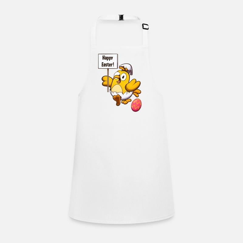 Cute Little Easter Chick With Sign Children's Apron