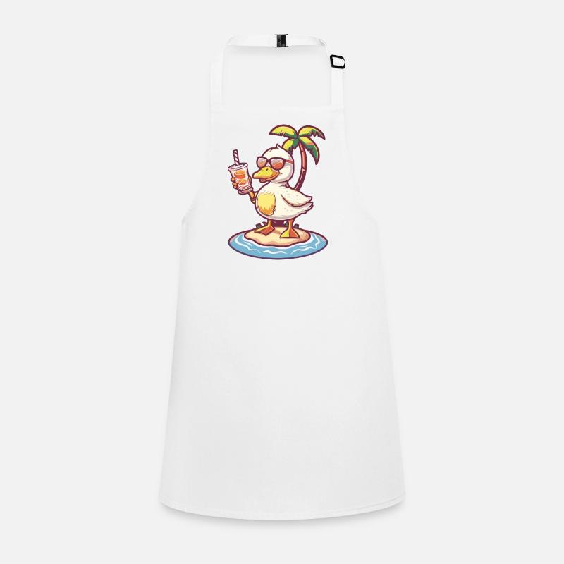 Goose Summer Beach Comic Children's Apron