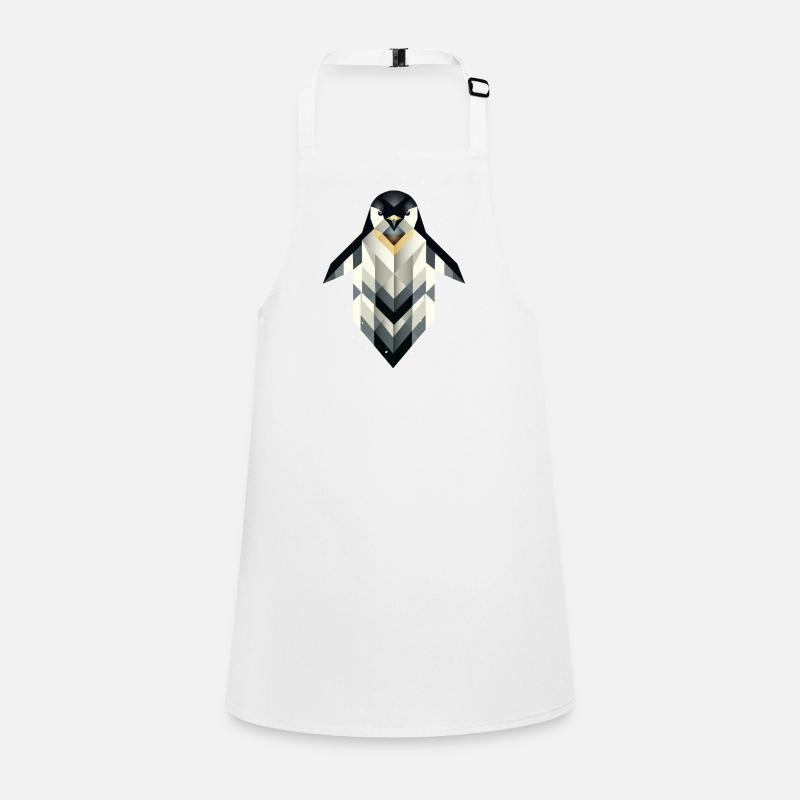 Geometric Penguin – Frosty Elegance Children's Apron