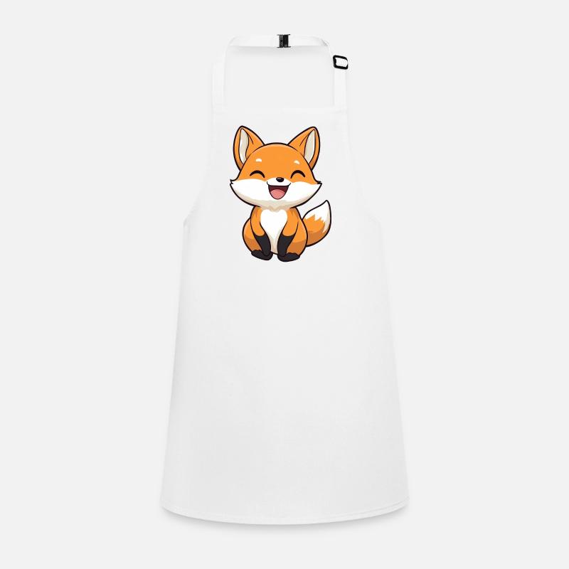 Renard mignon et heureux dans le style dessin animé Tablier Enfant