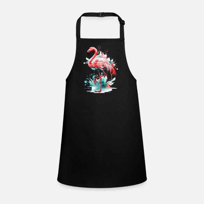 Flamingo Bird Exotic Summer Splash Pink Pink Children's Apron