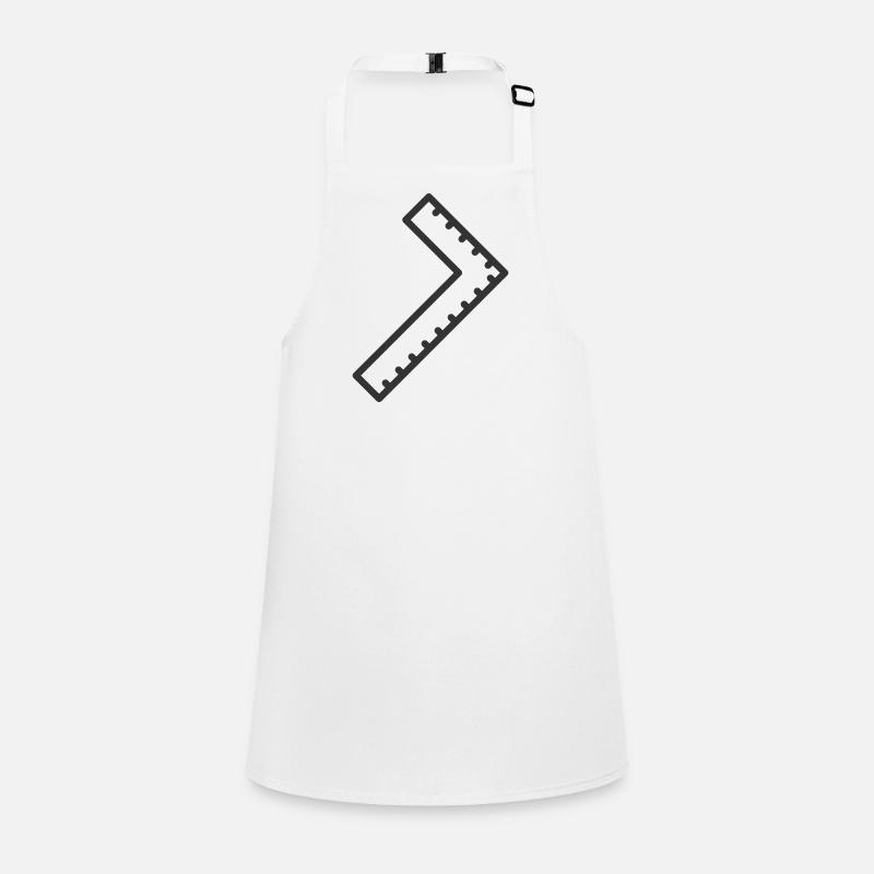 Minimalist Angle Ruler Line Art Icon Children's Apron