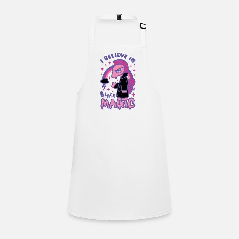 Grumpy Pink Pony Believes in Black Magic Children's Apron