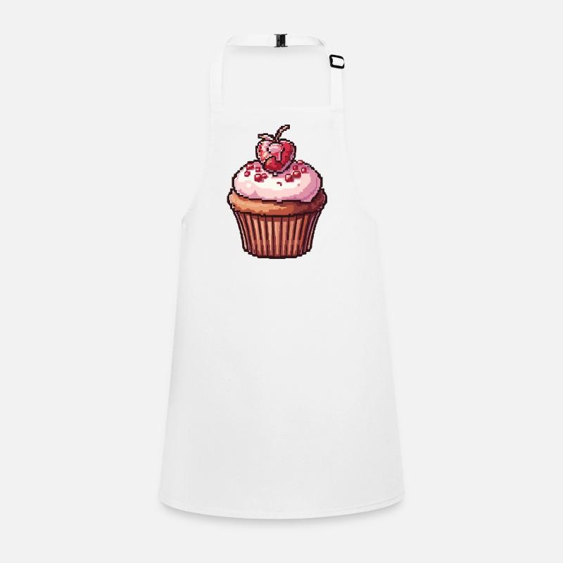 Retro Pixel Cupcake Children's Apron