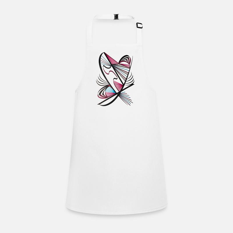 Heart made of thread art Children's Apron