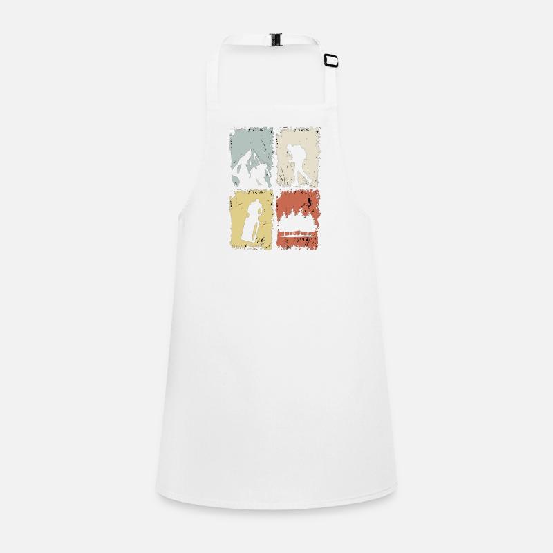 Vier Panel Silhouette Grunge Schürze für Kinder