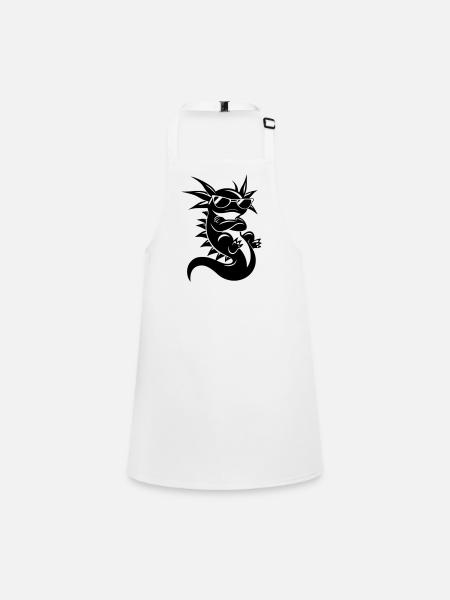 Cool Axolotl – Sunglasses & Attitude - Children's Apron - white - Front