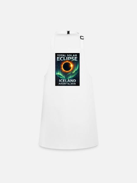 Éclipse solaire totale Islande 2026 Reykjavik - Tablier Enfant - blanc - Devant