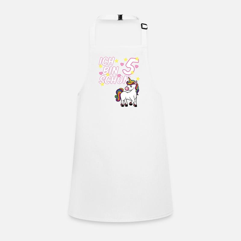 5. Geburtstag Kinder Einhorn Schürze für Kinder