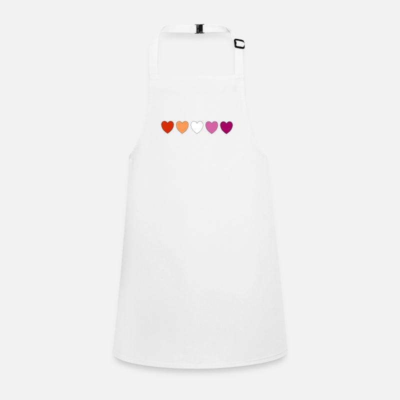 Subtle Lesbian Pride hearts Children's Apron