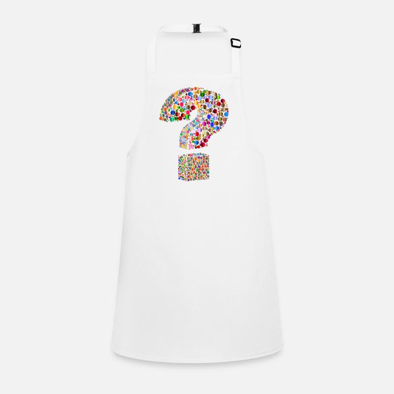 Regenbogenfarbenes Fragezeichen Schürze für Kinder