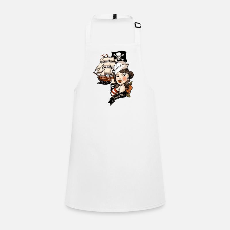 Tatouage d'amour de pirate Tablier Enfant
