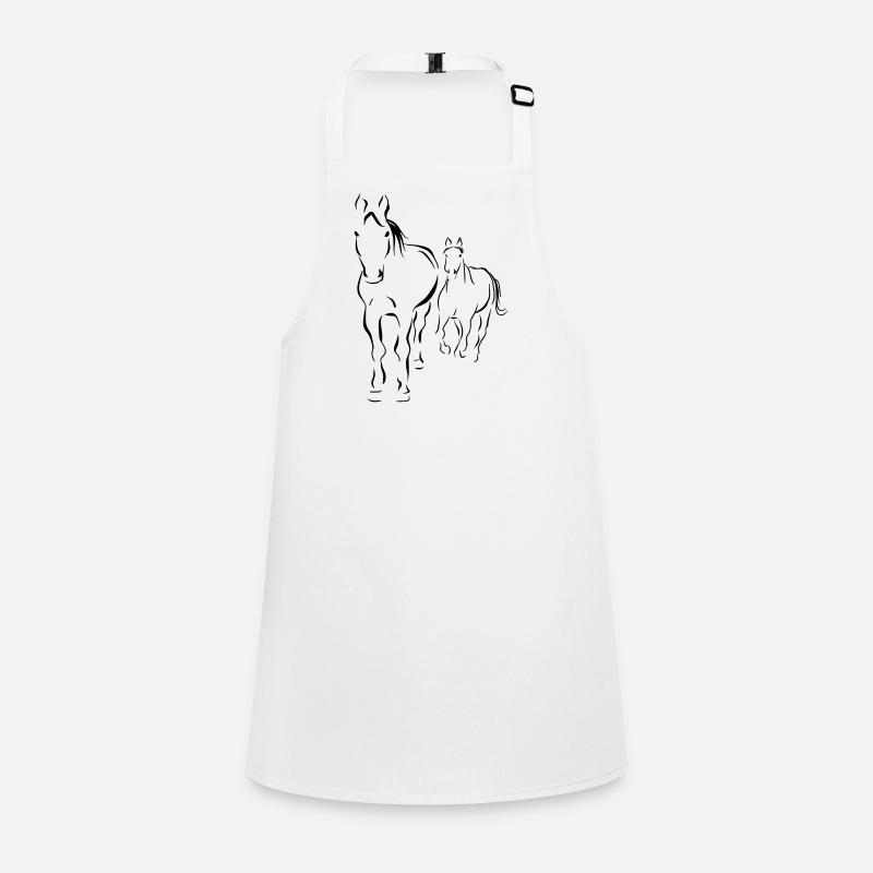 Horse Racing - Children's Apron - white