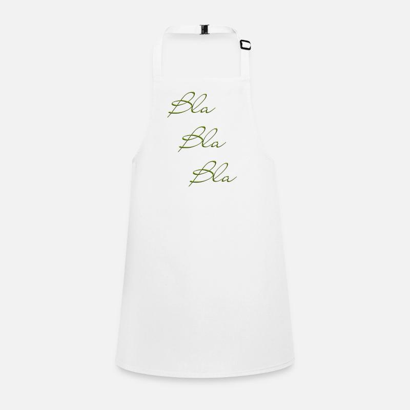 Bla Bla Dreifach Grüner Script Schürze für Kinder