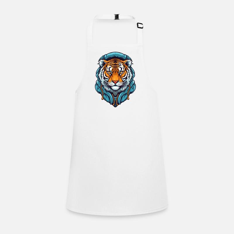 Tigre stylisé avec motif de sweat à capuche Tablier Enfant
