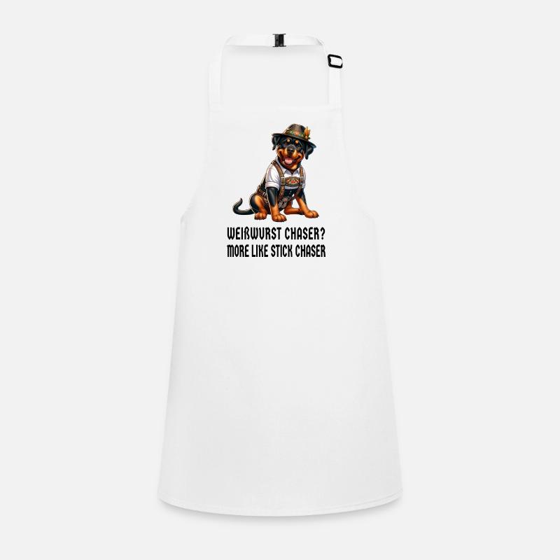 Rottweiler Weißwurst Design Schürze für Kinder