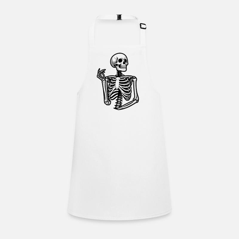 Pensive Skeleton - Bones Children's Apron