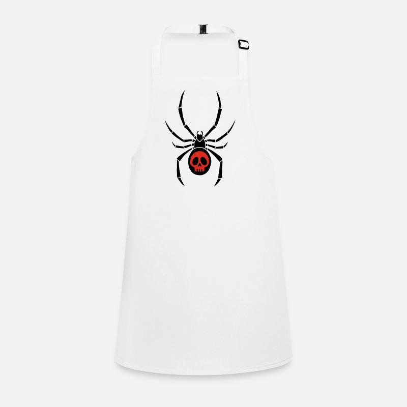 Black widow and red skull Children's Apron