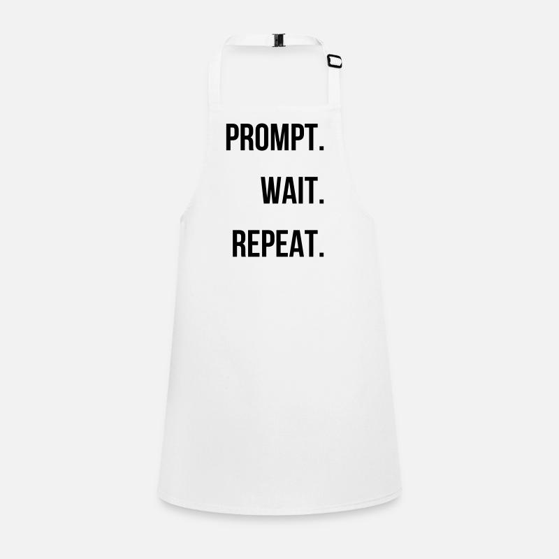 Prompt. Attendre. Répéter. Tablier Enfant