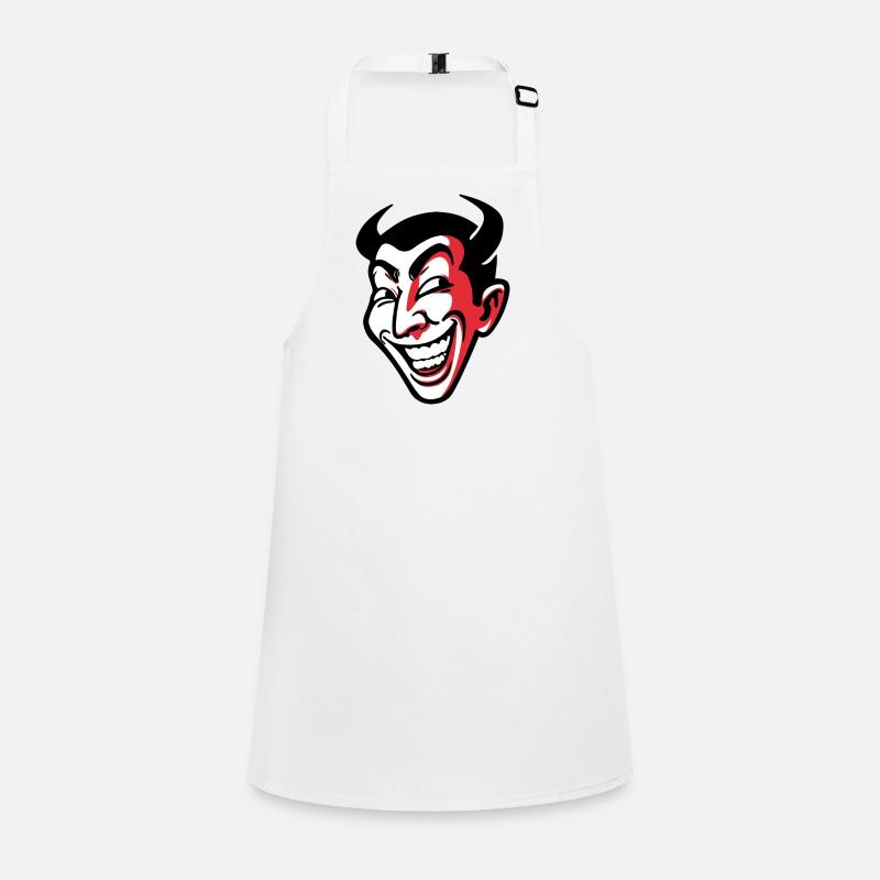 Expressive Smiling Comic Face Design Children's Apron