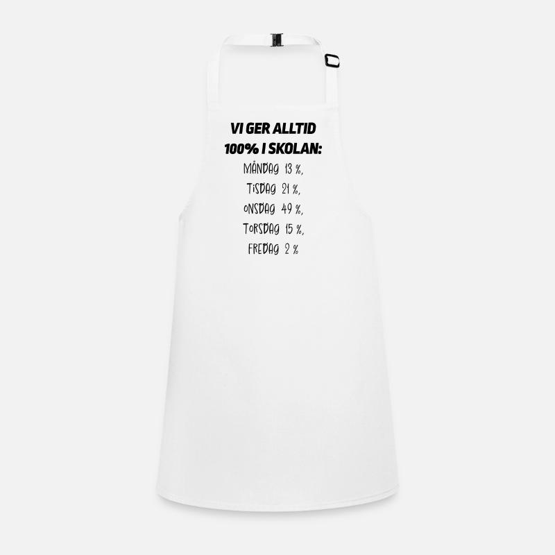 Klassenshirts Wir geben in der Schule immer 100% Schürze für Kinder