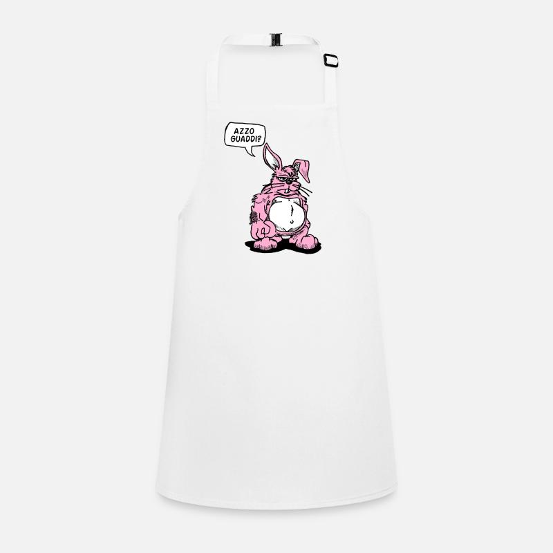 Ironic Cartoon Rabbit Children's Apron