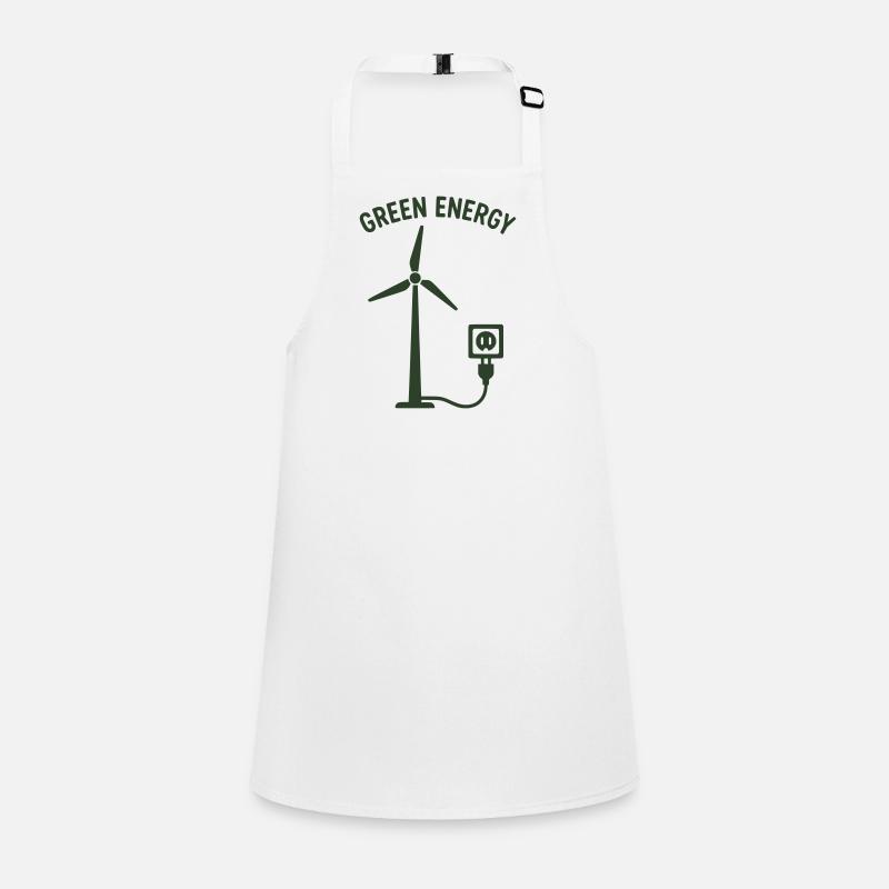 Green Energy Wind Power Socket Children's Apron