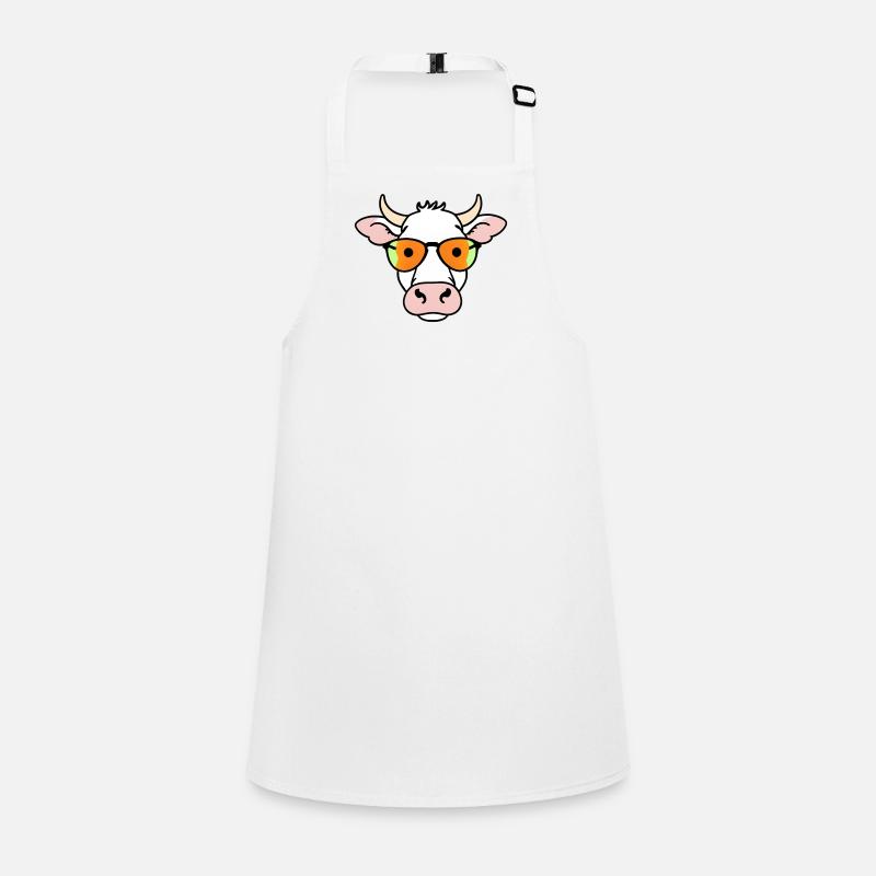 Vache avec des lunettes de soleil dessin animé Tablier Enfant